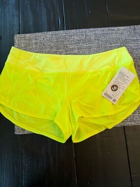 lululemon Speed Up Shorts (Highlighter Yellow)
